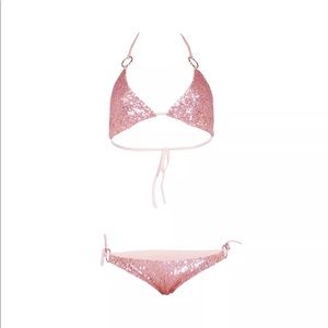 Pink Sequin Hot Brazilian Bikini -NEW